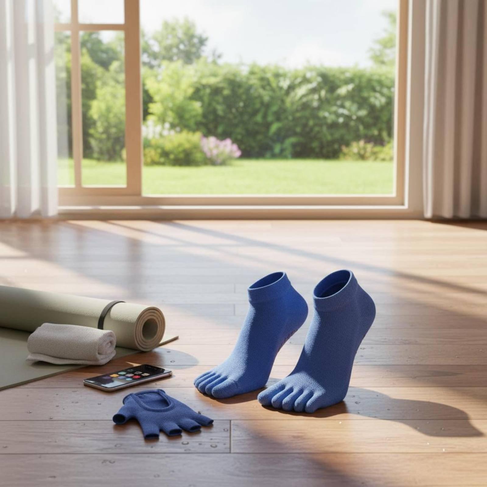 Sports Grip - Kadın Spor Çorapları Beş Parmaklı Kaymaz