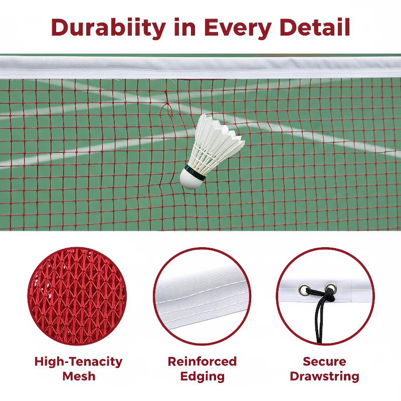 Beyaz Kenarlı Standart 6m Badm - Badminton Net incelemesi ve fiyatı